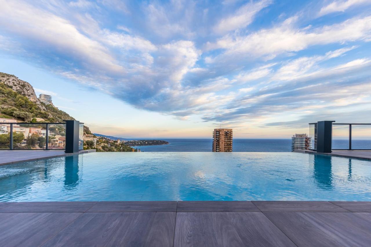 Monaco View, Pool, Garage, 100 M2 Terrace Apartment Beausoleil Bagian luar foto